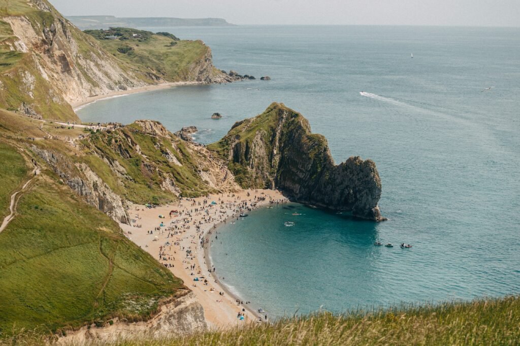 Durdle Door and Man O War Beach in Lulworth