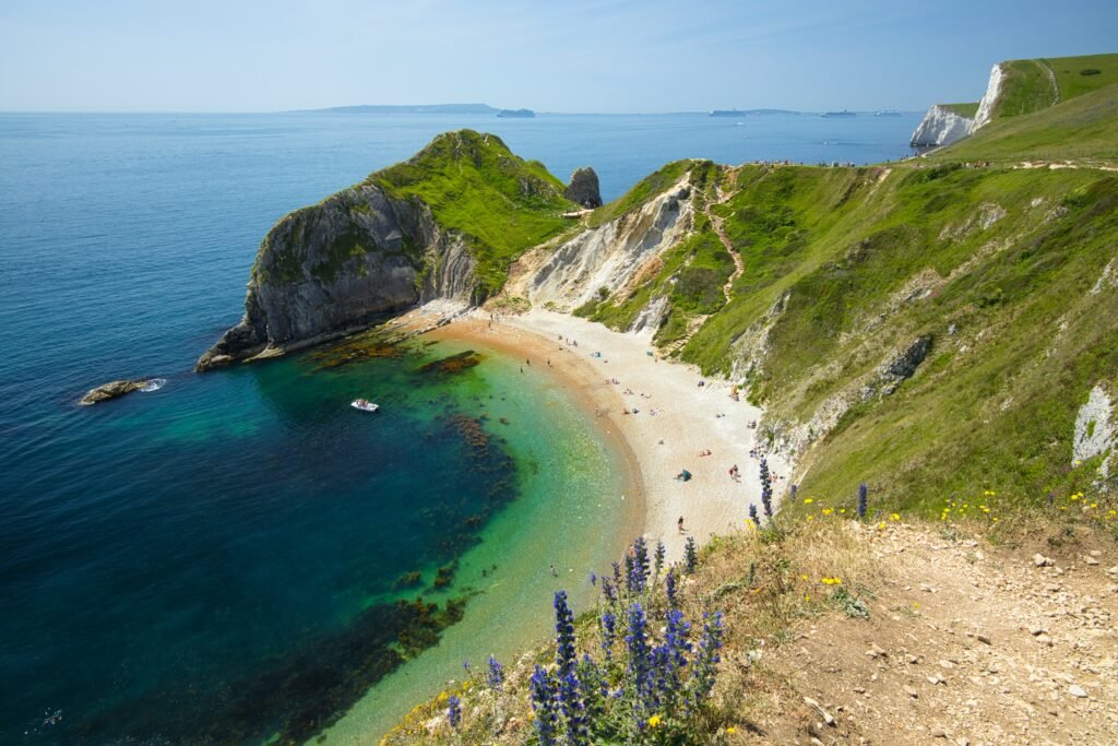 One of the beaches in Lulworth called Man O War Beach